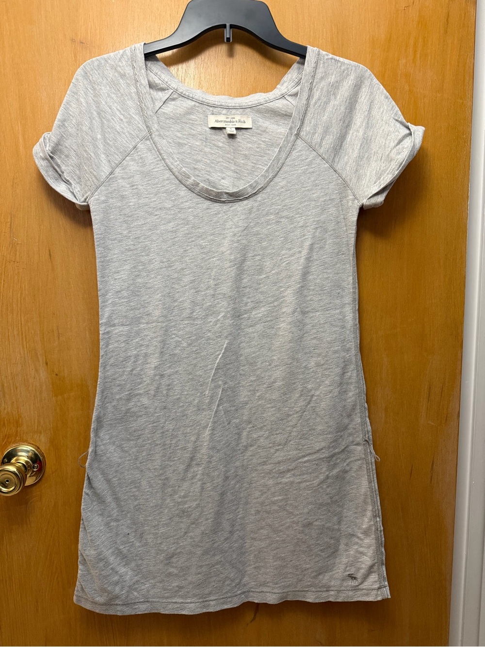 Abercrombie & Fitch Light Gray Scoop Neck Tee Tunic